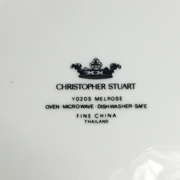 (2)  Salad Dessert Plates 8-1/4", Christopher Stuart Y0205 Melrose Fine China - Picture 7 of 8